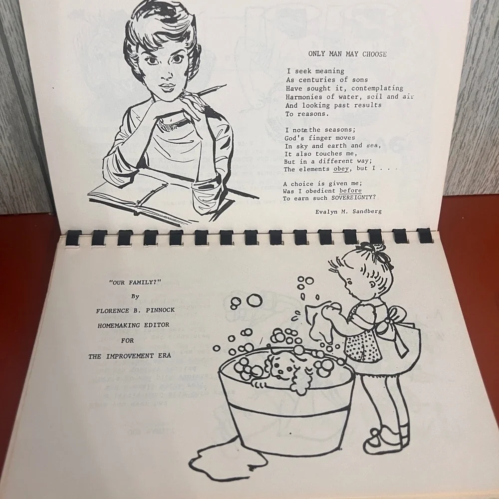 Vintage Food for Body and Soul LDS Cookbook 1969 Recipes Poetry Spiral Bound